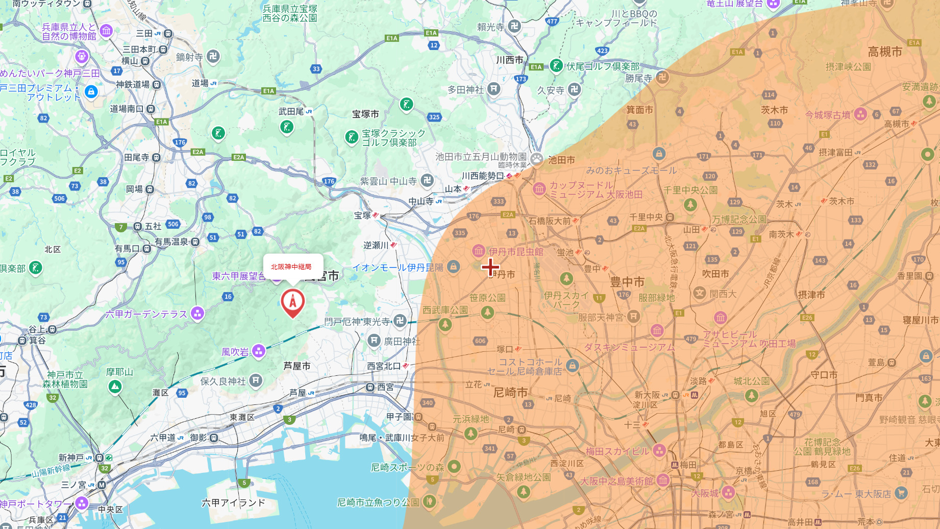 伊丹市の電波事情